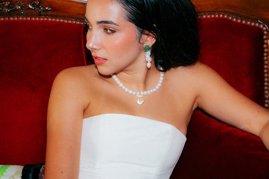 JEEM ON PEARLS NECKLACE